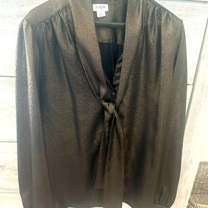Solid chiffon blouse long sleeve